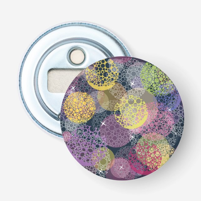 Abstract Cute Polka Dot Circle Bottle Opener (Front)