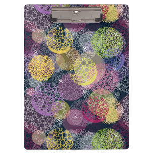 Abstract Cute Polka Dot Circle Clipboard