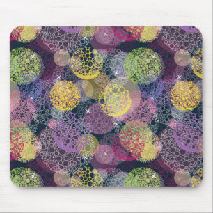 Abstract Cute Polka Dot Circle Mouse Pad