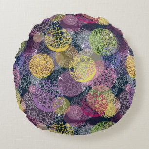 Abstract Cute Polka Dot Circle Round Cushion