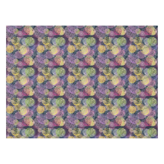 Abstract Cute Polka Dot Circle Tablecloth (Front (Horizontal))