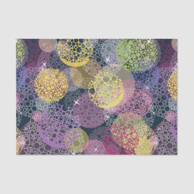 Abstract Cute Polka Dot Circle Tissue Paper (Front)