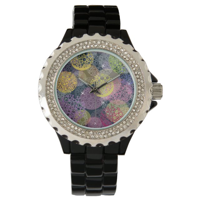 Abstract Cute Polka Dot Circle Watch (Front)