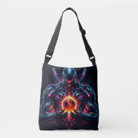 Abstract Cyber Cosmic Guardian Futuristic Robot