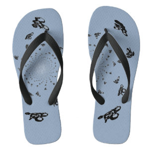 Abstract Cycle Race Bikes Custom Colour Thongs