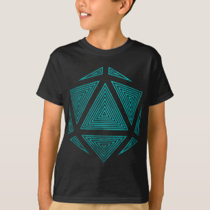 Abstract D20 Dungeon Crawler Dragon Master RPG DM T-Shirt