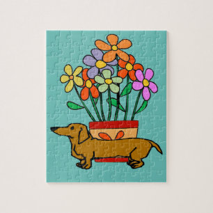 Abstract Dachshund Jigsaw Puzzle