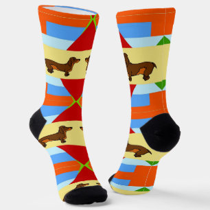 Abstract Dachshund Socks