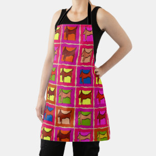 Abstract Dachshunds Shape, add text, Apron
