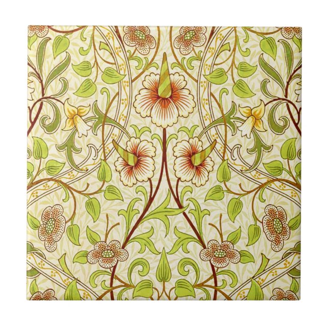 Abstract Daffodil Ceramics Ceramic Tile (Front)