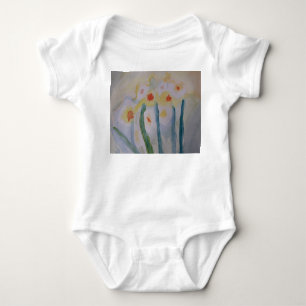 Abstract Daffodils Baby Bodysuit