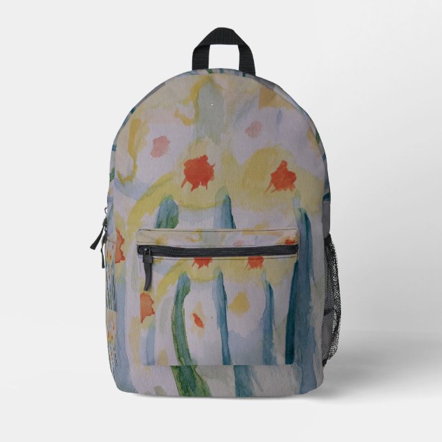 Abstract Daffodils Backpack (Front)