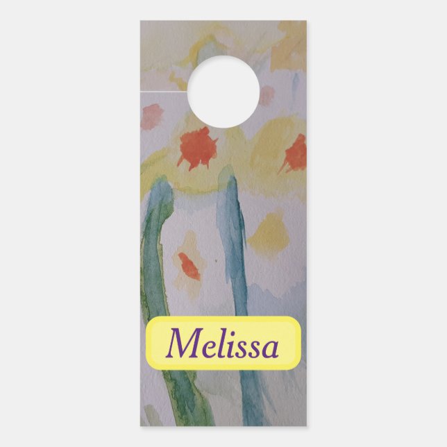 Abstract Daffodils Door Hanger (Front)
