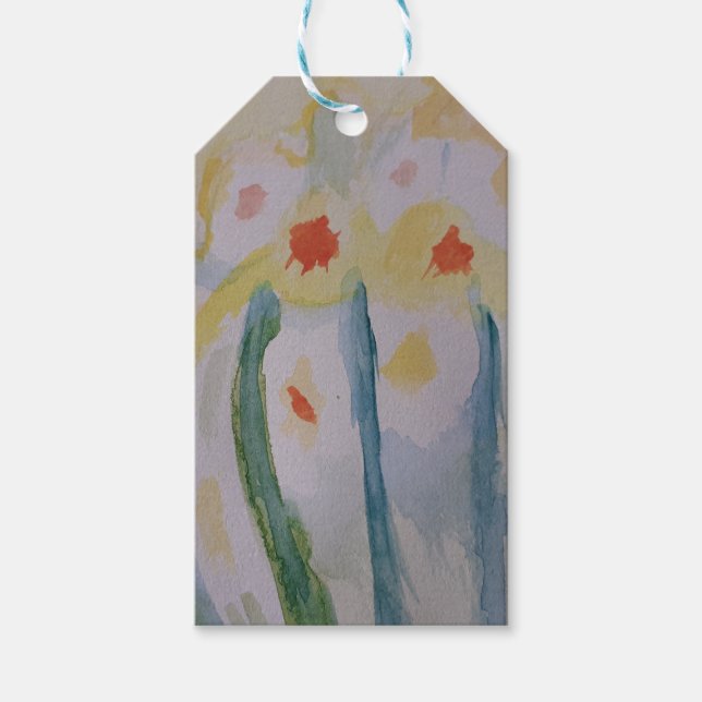 Abstract Daffodils Gift Tags (Front)