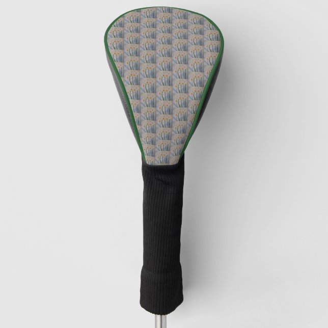 Abstract Daffodils Golf Head Cover (Front)