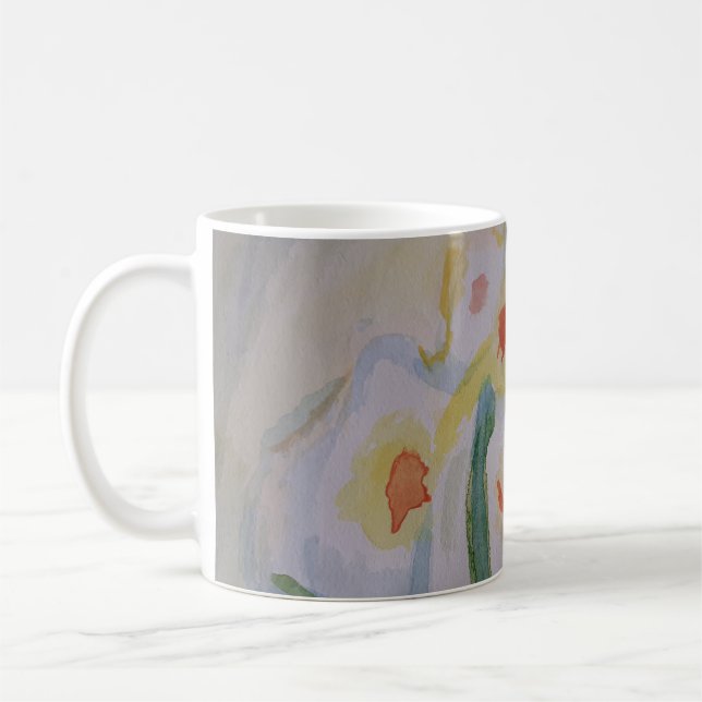 Abstract Daffodils Mug (Left)