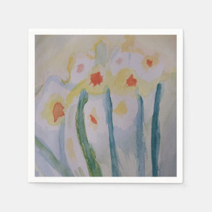 Abstract Daffodils Paper Napkin