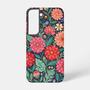 Abstract Dahlias Butterflies Garden Samsung Cases