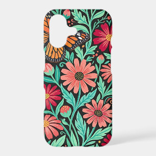 Abstract Daisies Butterfly iPhone Cases