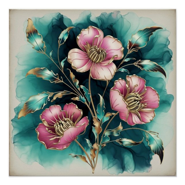 Abstract Daisies in Electromagnetic Waves  Poster (Front)