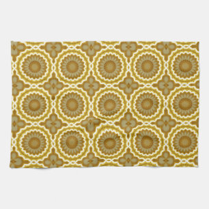 Abstract Daisies Tea Towel