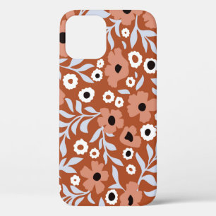 Abstract daisy flowers vintage background. Small s iPhone 12 Case