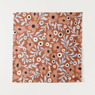 Abstract daisy flowers vintage background. Small s Tapestry