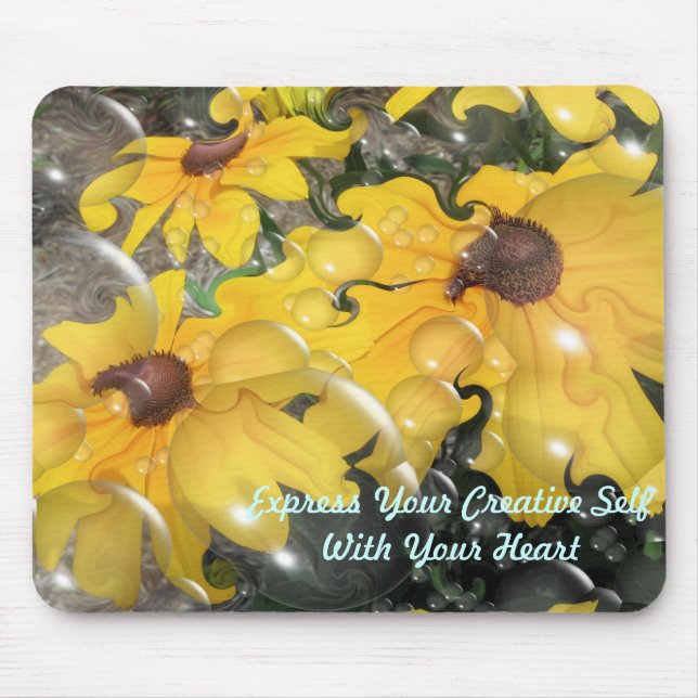 Abstract Daisy Mousepad (Front)
