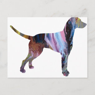 Abstract Dalmatian Silhouette Postcard