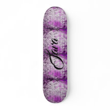 Abstract Damask Pink Print Customise Skateboard