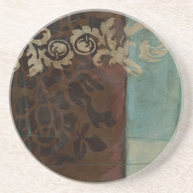 Abstract Damask Tapestry by Jennifer Goldberger Coaster (Front)