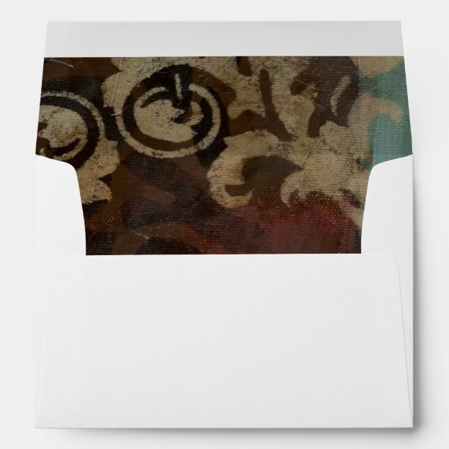 Abstract Damask Tapestry by Jennifer Goldberger Envelope (Back (Bottom))