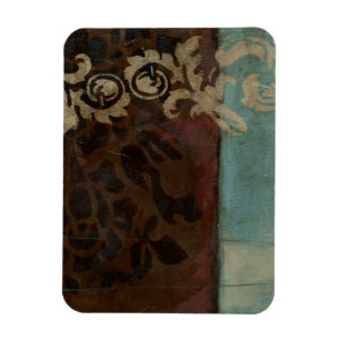 Abstract Damask Tapestry by Jennifer Goldberger Magnet