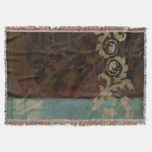 Abstract Damask Tapestry by Jennifer Goldberger Throw Blanket