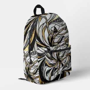Abstract Dancer Gold Monochrome Motion Backpack