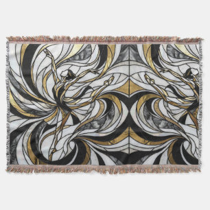 Abstract Dancer Gold Motion Blankets