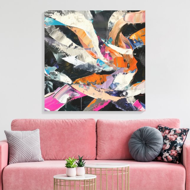 Abstract Dancer in dynamic movement Canvas Print (Insitu (LivingRoom))