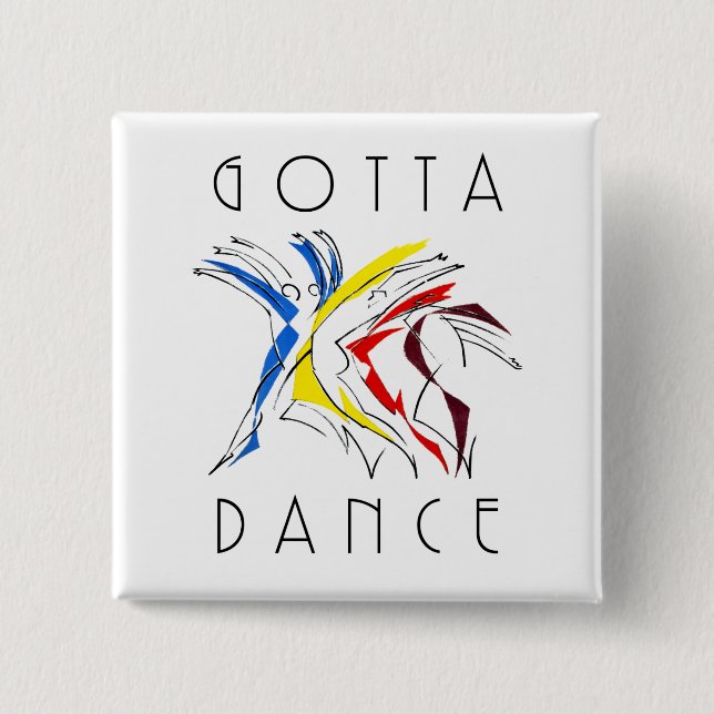 Abstract Dancers Dancing - Dance Lover Artwork 15 Cm Square Badge (Front)