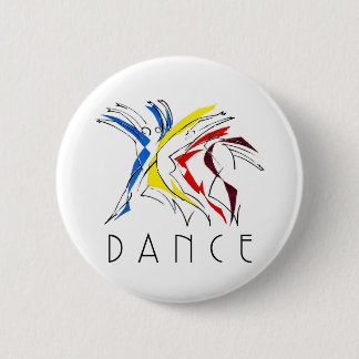 Abstract Dancers Dancing - Dance Lover Artwork 6 Cm Round Badge