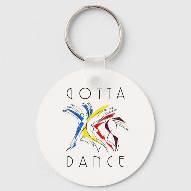 Abstract Dancers Dancing - Dance Lover Artwork Key Ring (Front)