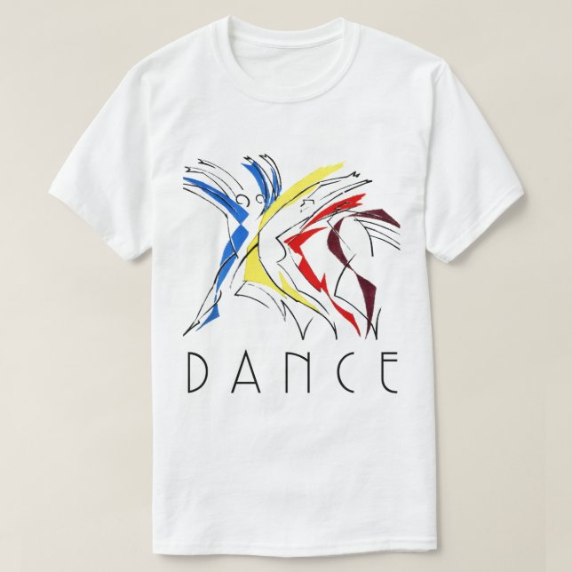 Abstract Dancers Dancing - Dance Lover Artwork T-Shirt (Design Front)