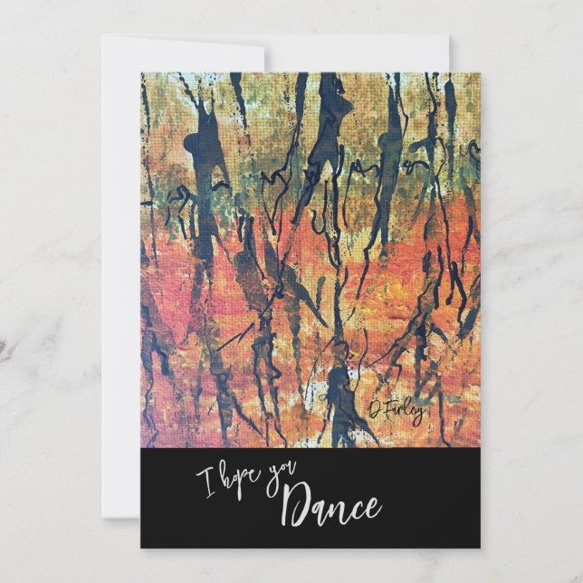 Abstract Dancers Note card (Front)