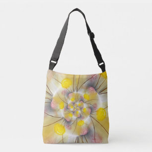 Abstract dandelions crossbody bag