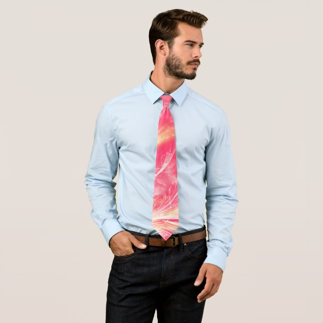 Abstract Dandelions & fireflies red Tie (In Situ)