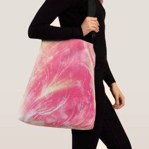 Abstract Dandelions & fireflies Red Yellow Crossbody Bag