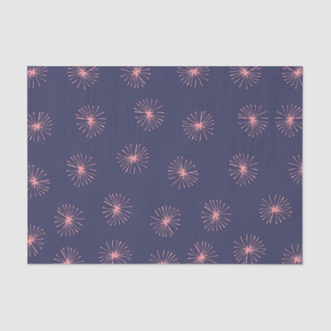 Abstract Dandelions Purple Tissue Paper (Front)
