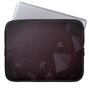 Abstract Dark Maroon Polygonal Shapes Texture Laptop Sleeve