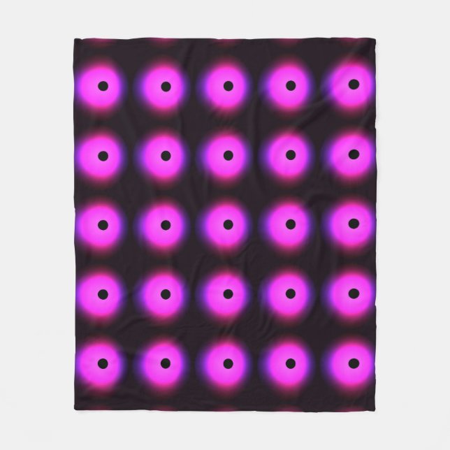 Abstract Dark Pink: Glowing Seamless Fleece Blanket (Front)