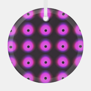 Abstract Dark Pink: Glowing Seamless Glass Tree Decoration