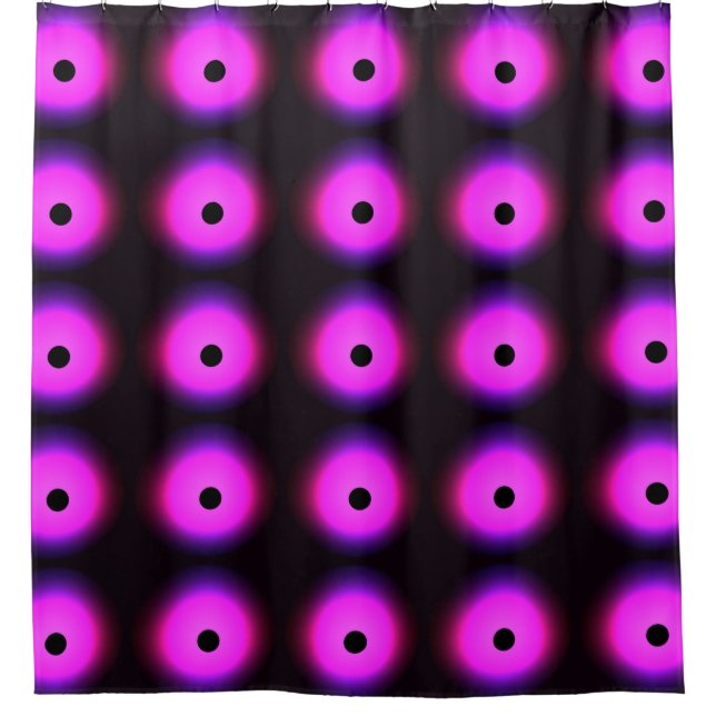 Abstract Dark Pink: Glowing Seamless Shower Curtain (Front)